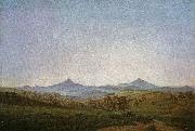 Caspar David Friedrich Bohmische Landschaft mit dem Milleschauer painting